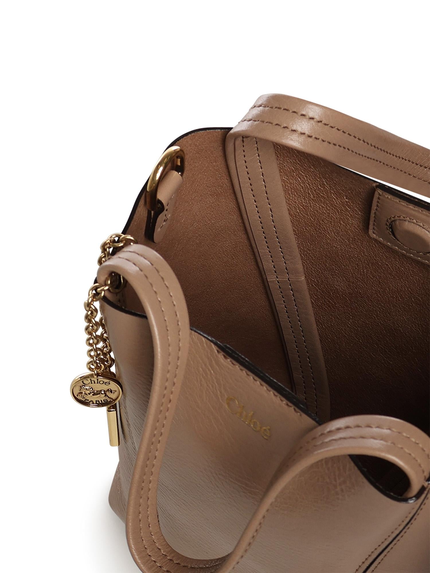 Tote bag piccola Chloé Spin in pelle CH25SS812N84 527 CHLOÉ 