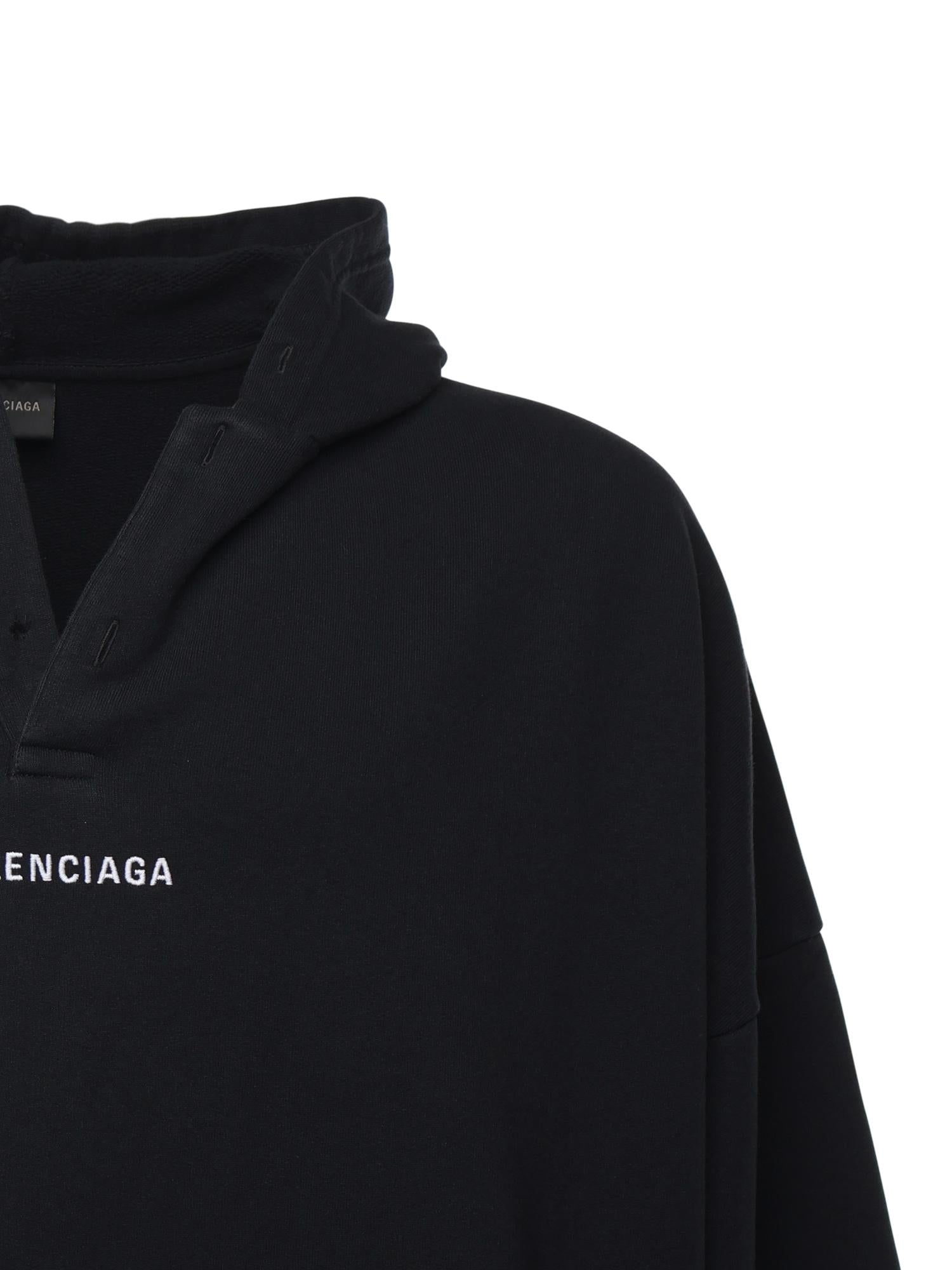 Hoodie polo "Balenciaga Back" in pile dry 827939 TTVJ21569 BALENCIAGA 