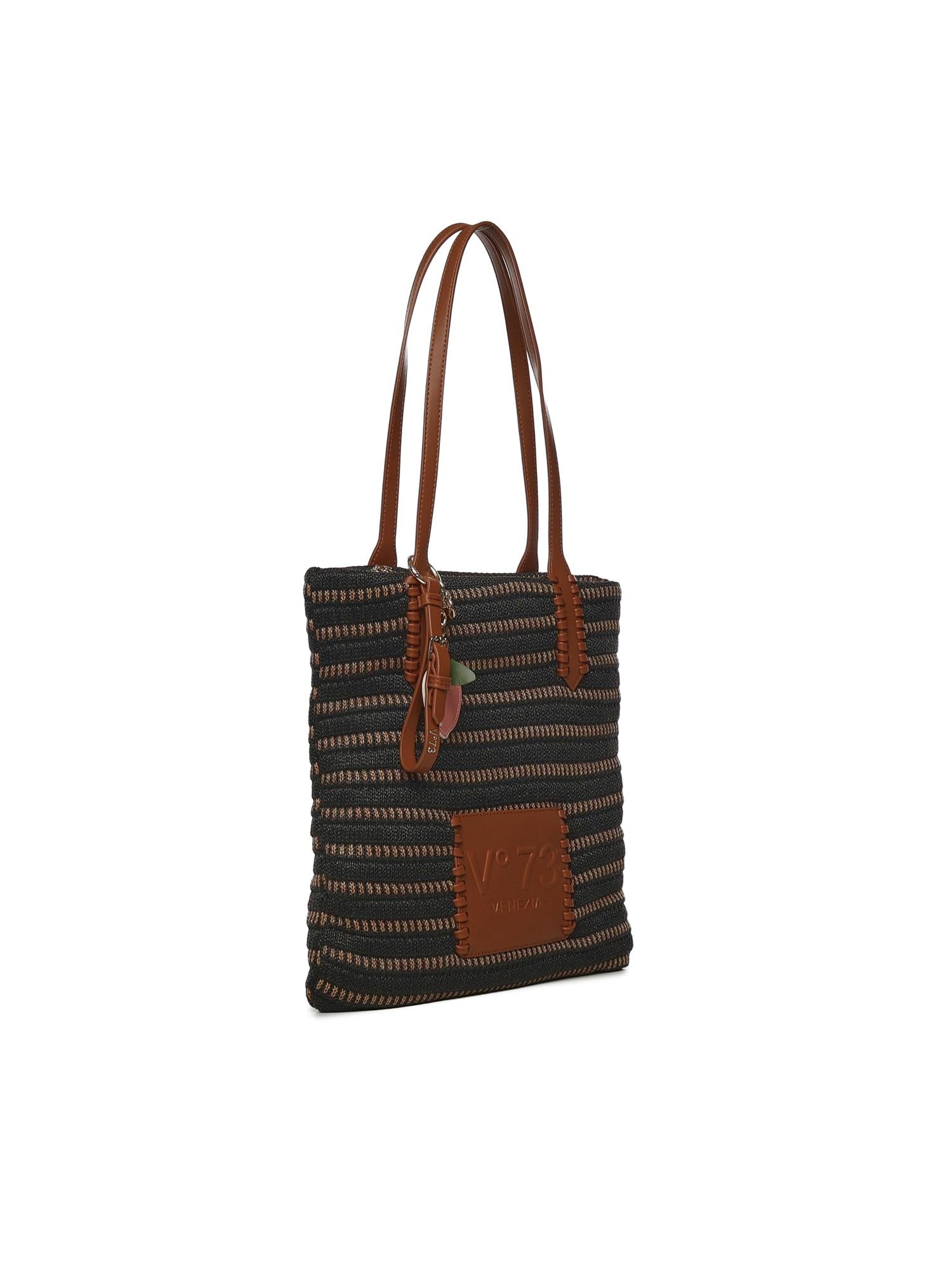 Borsa shopping con logo 73BS9M802 CASSIENERO/CUOIO V° 73 