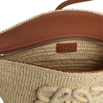 Pochette Eclipse in rafia e pelle di vitello ANNGNN0X01 2435 LOEWE 