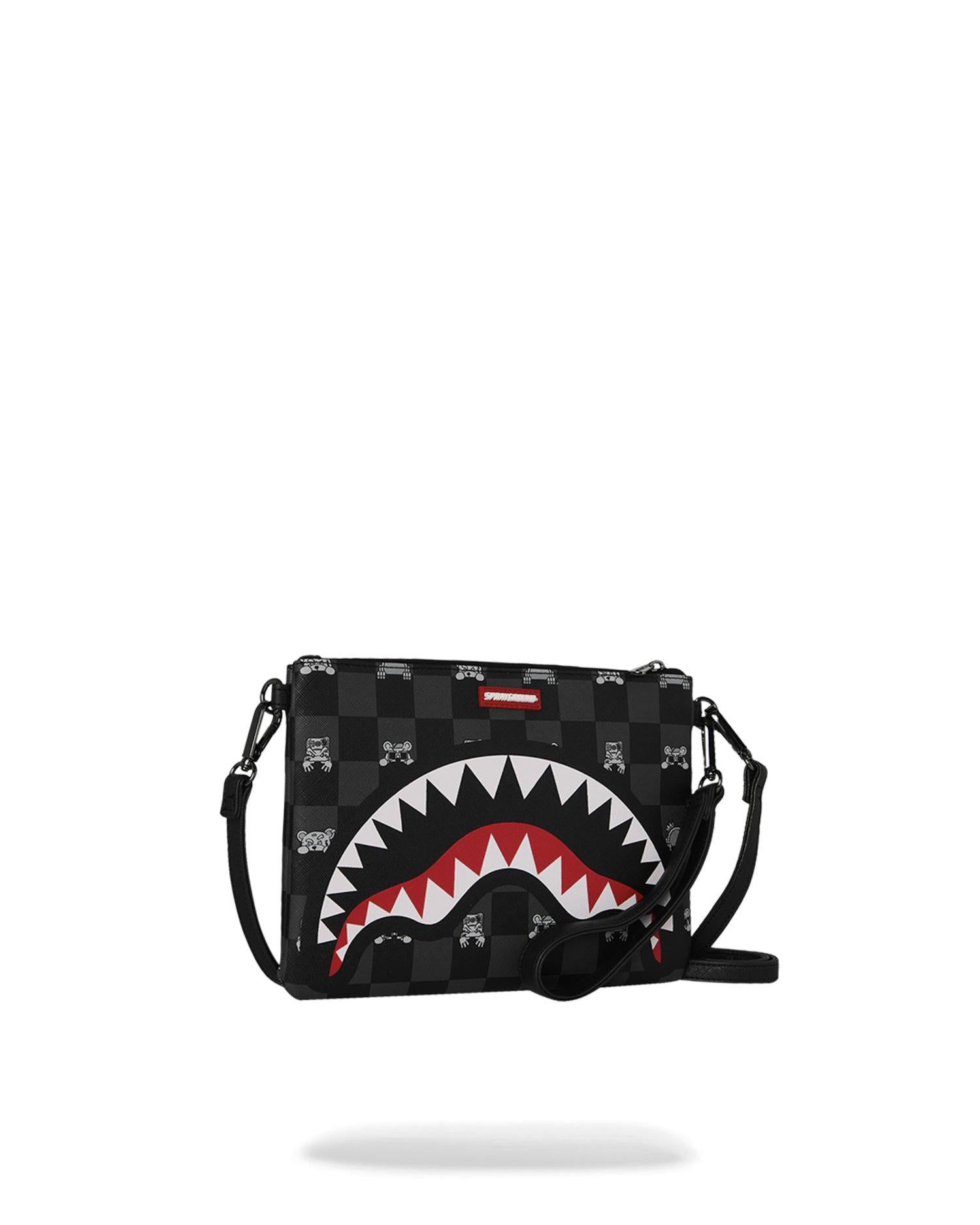 Pochette Gray Peeking Character Check 910B8915NSZ  SPRAYGROUND 