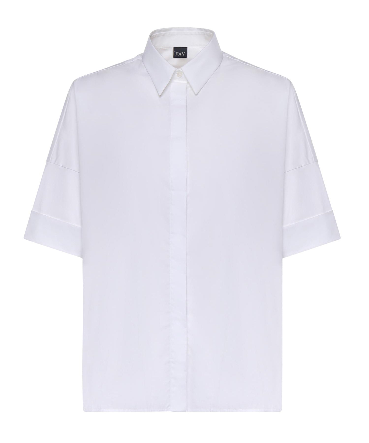 Camicia in popeline stretch NCWA552552SZGR B001 FAY 