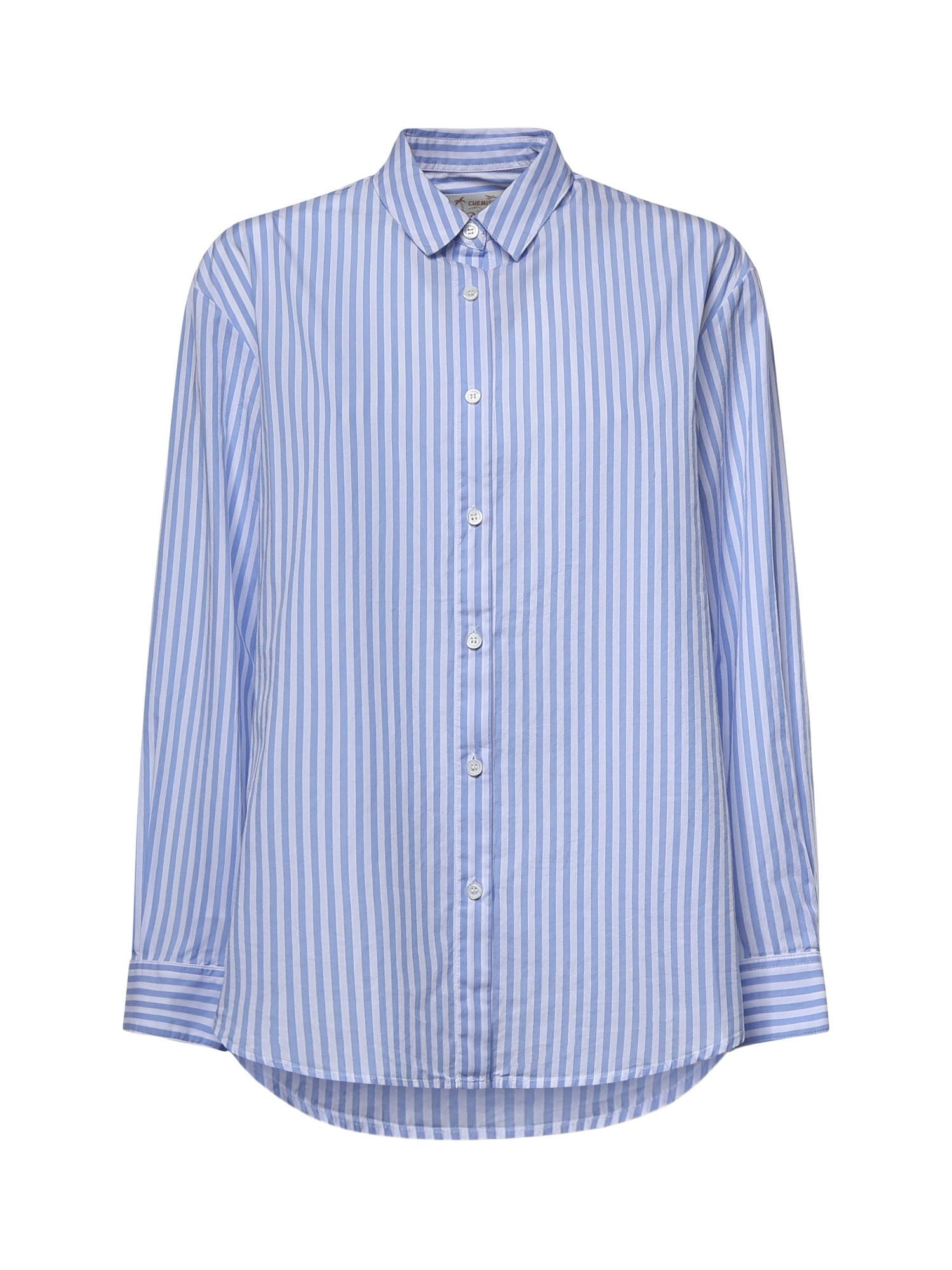 Camicia Brigitte a righe con stampa Snoopy in popeline BRIG005 01934L MC2 SAINT BARTH 