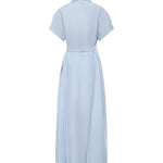 Abito lungo in gabardine di viscosa DA525 IF0049DXXX858 DONDUP 