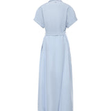 Abito lungo in gabardine di viscosa DA525 IF0049DXXX858 DONDUP 