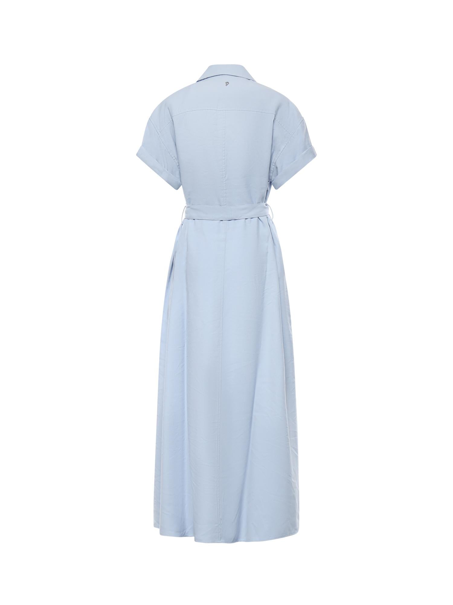 Abito lungo in gabardine di viscosa DA525 IF0049DXXX858 DONDUP 