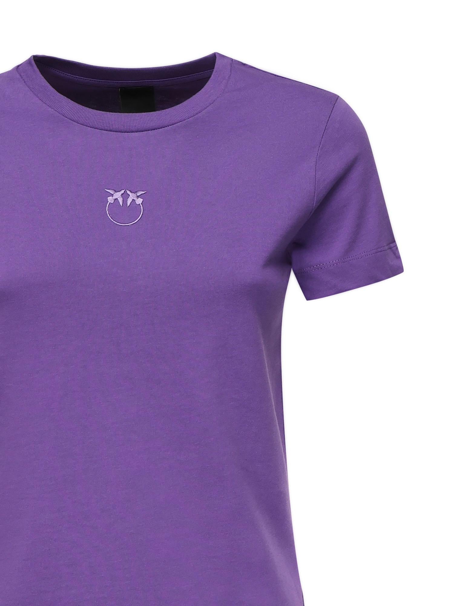 T-shirt con ricamo logo 100355 A2RDW79 PINKO 