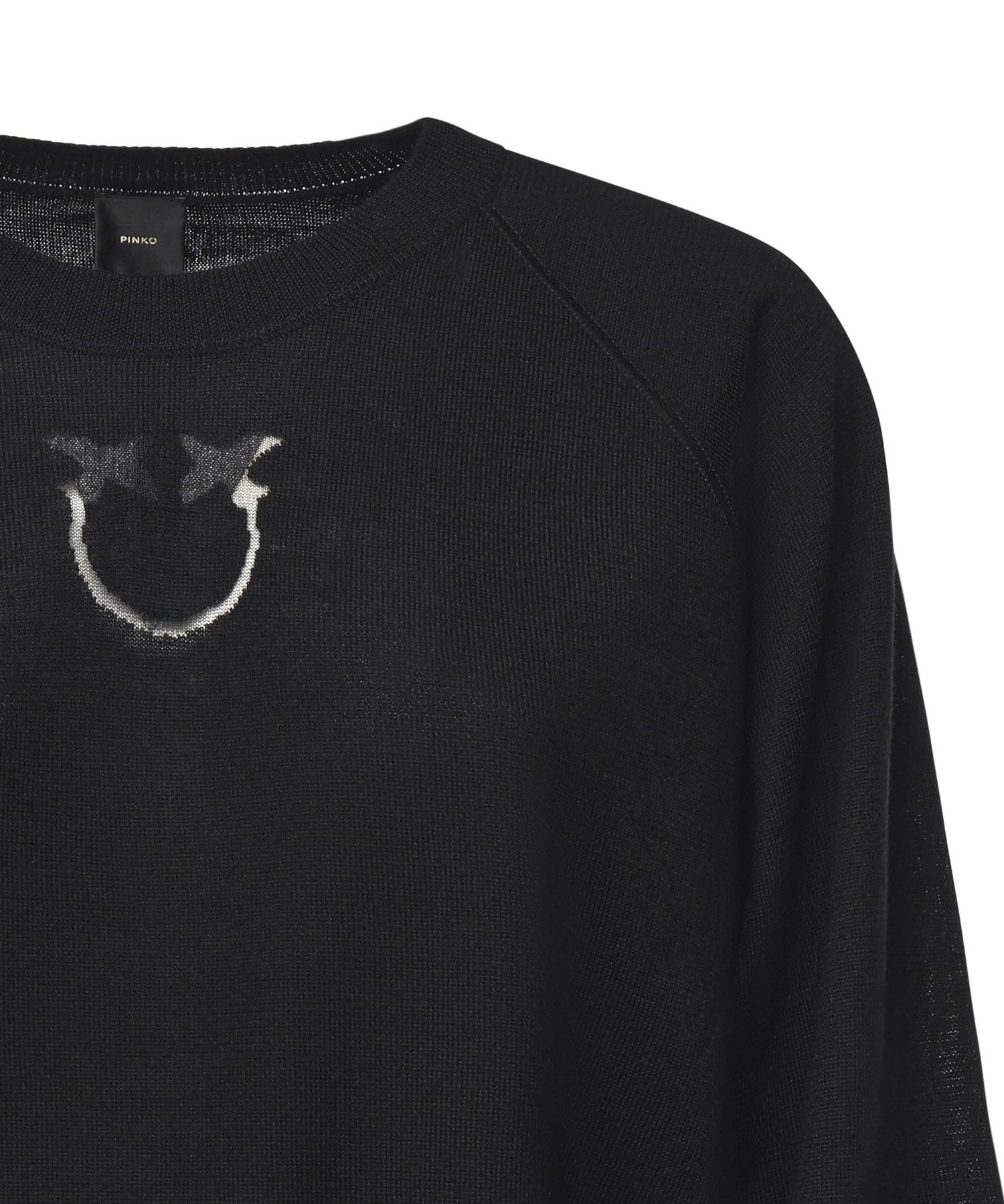 Maglia con logo in lana<BR/> 105417 A18MZ99 PINKO 