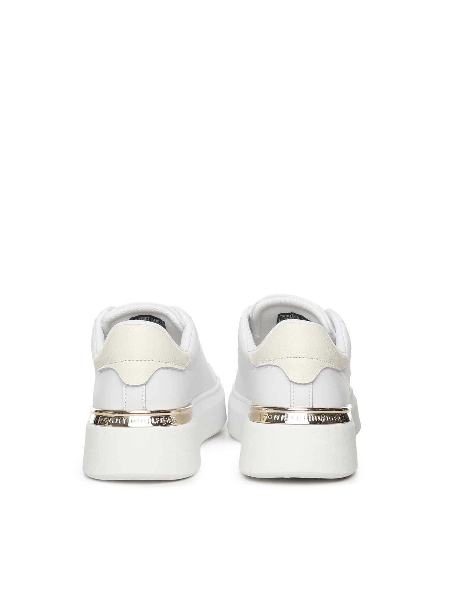Sneakers in pelle con monogramma FW0FW08631 YBS TOMMY HILFIGER 