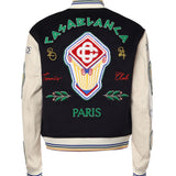 Giubbotto bomber patchwork in ciniglia MF24OT131 01 CASABLANCA 