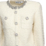 Cardigan in maglia bouclé AW25028J C SELF-PORTRAIT 
