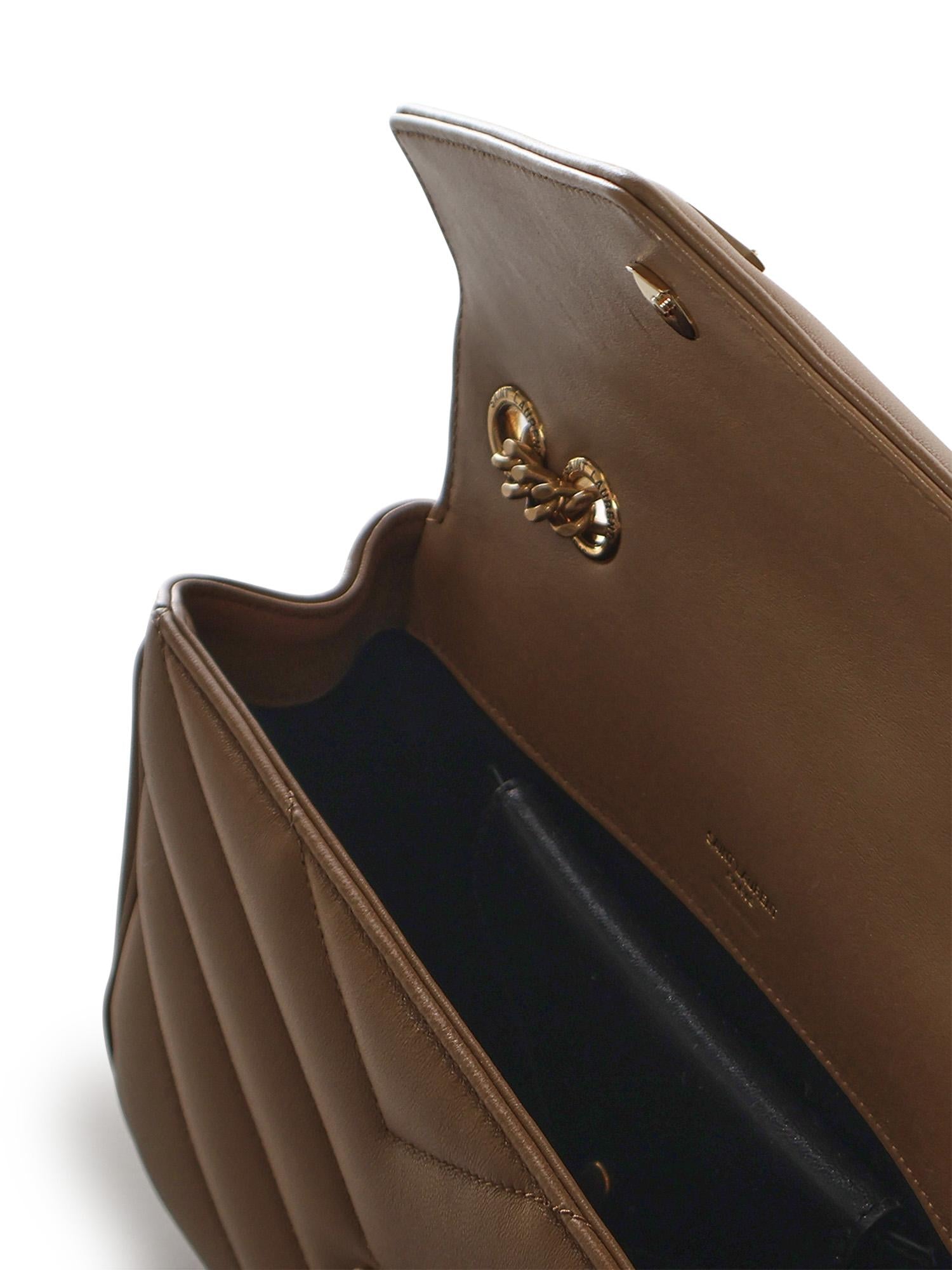 Borsa Loulou small in pelle di agnello trapuntata 801437 AAEAX2357 SAINT LAURENT 