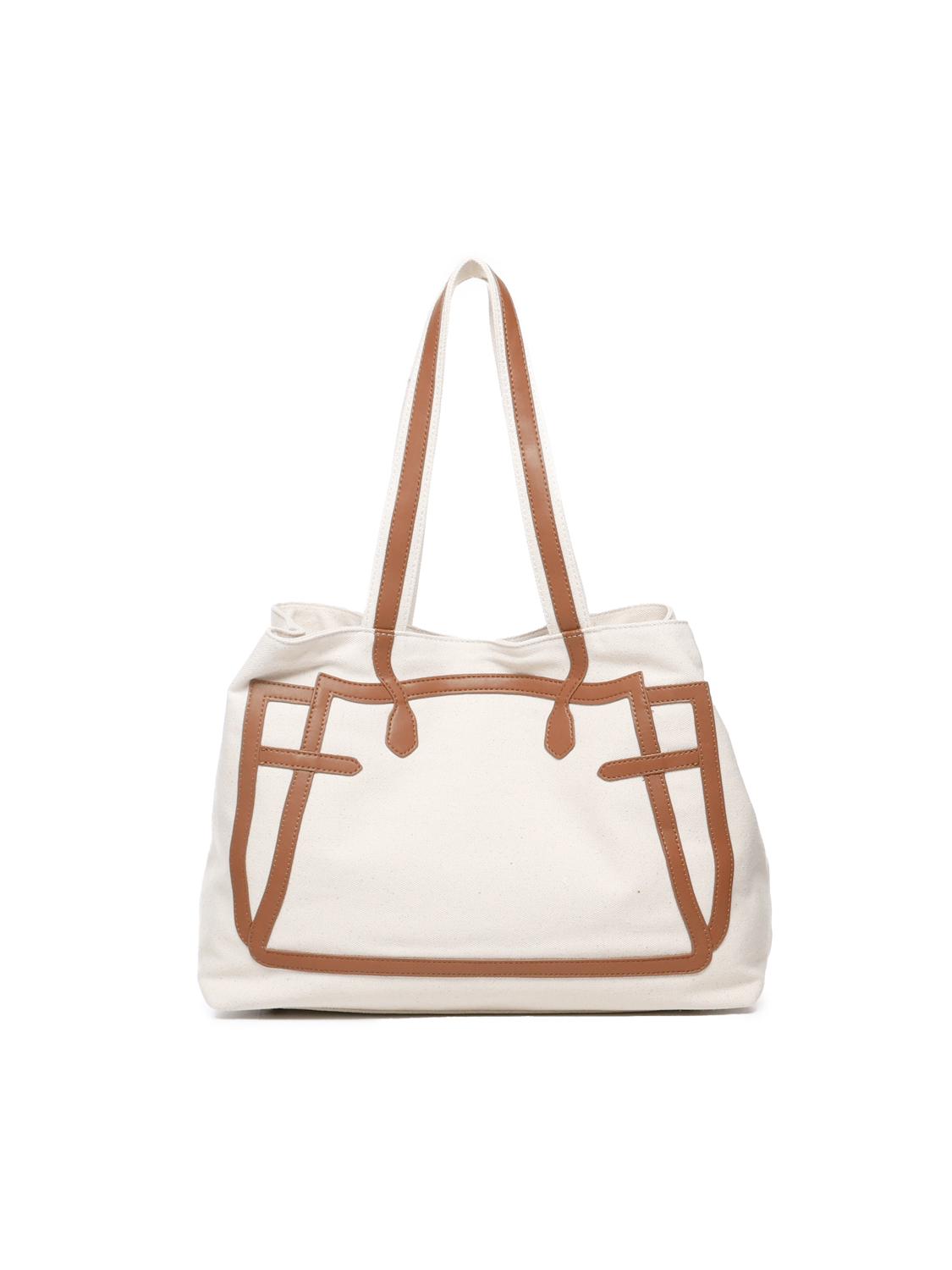Borsa tote I am responsible 73BS7UH01 RESPONSIBILITY MUSTNATURALE/CUOIO V° 73 