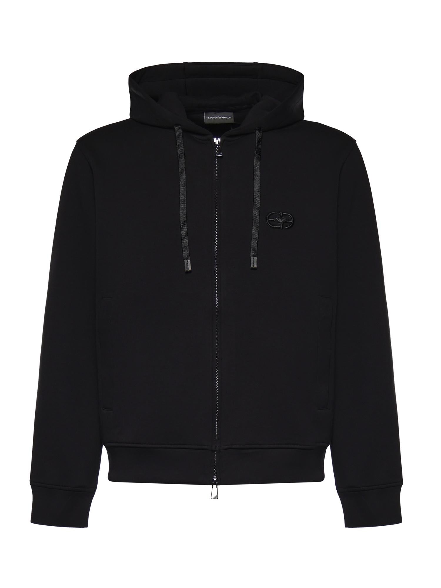 Felpa in double jersey con logo EM004538 AF10013UC001 EMPORIO ARMANI 