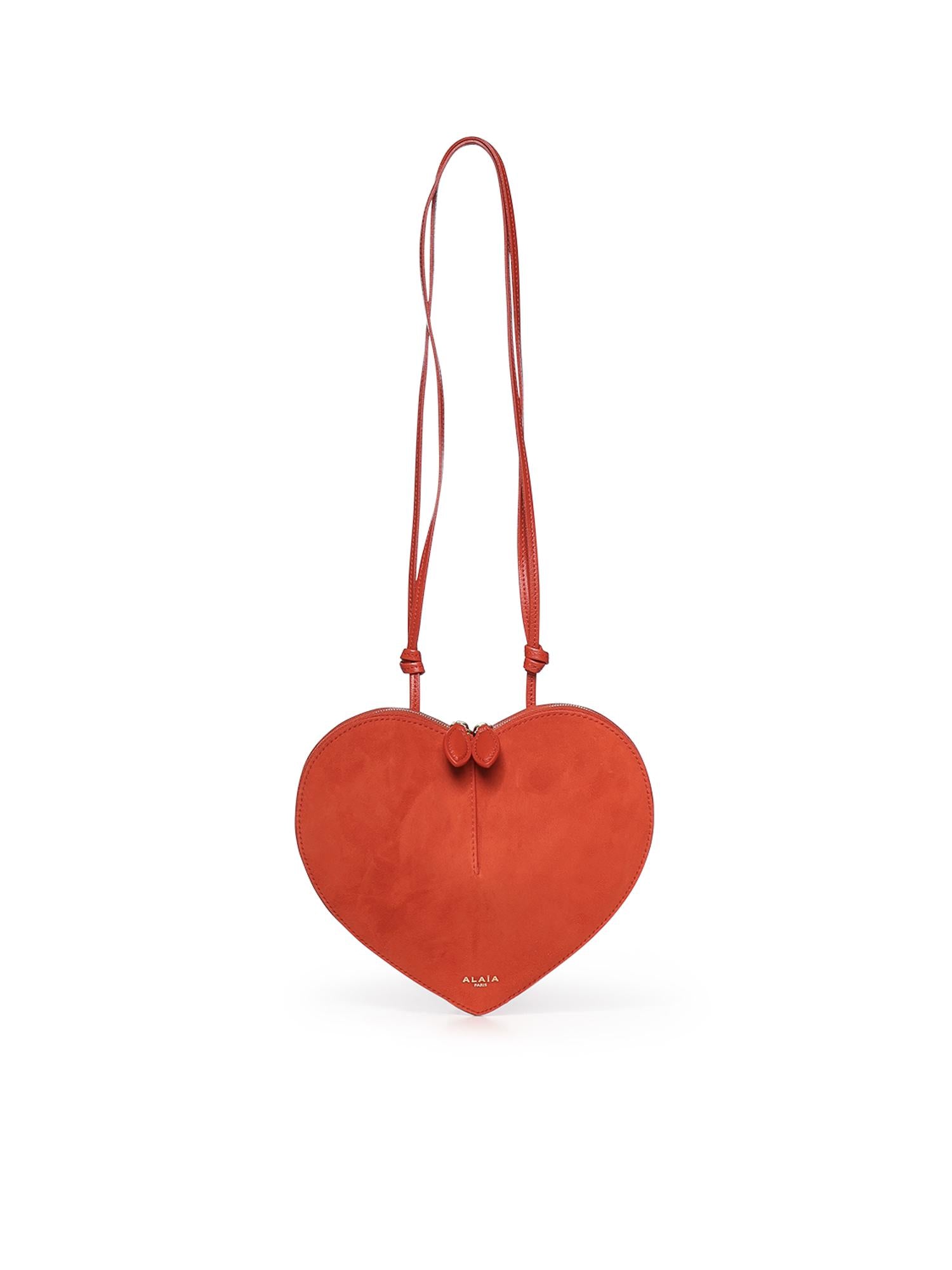 Borsa a tracolla Le Cœur in pelle e suede AA1P003CA577 A50 ALAIA 