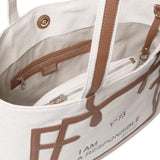 Borsa tote I am responsible 73BS7UH01 RESPONSIBILITY MUSTNATURALE/CUOIO V° 73 