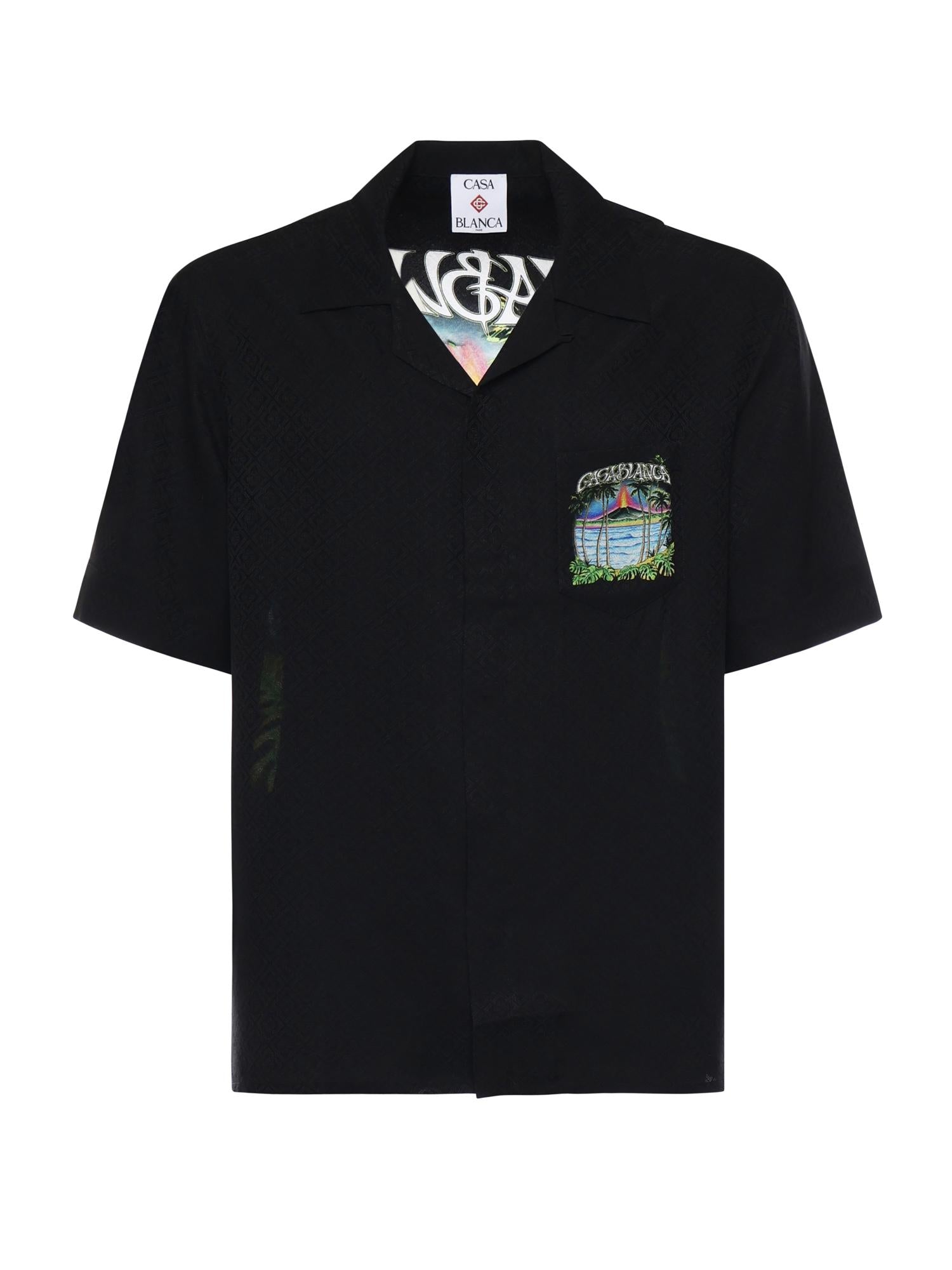 Camicia Volcano in seta MSP26SH003 09 CASABLANCA 