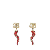 Orecchini con logo e cornetto in strass WEQ6C6 W1111ZOO00 DOLCE & GABBANA 