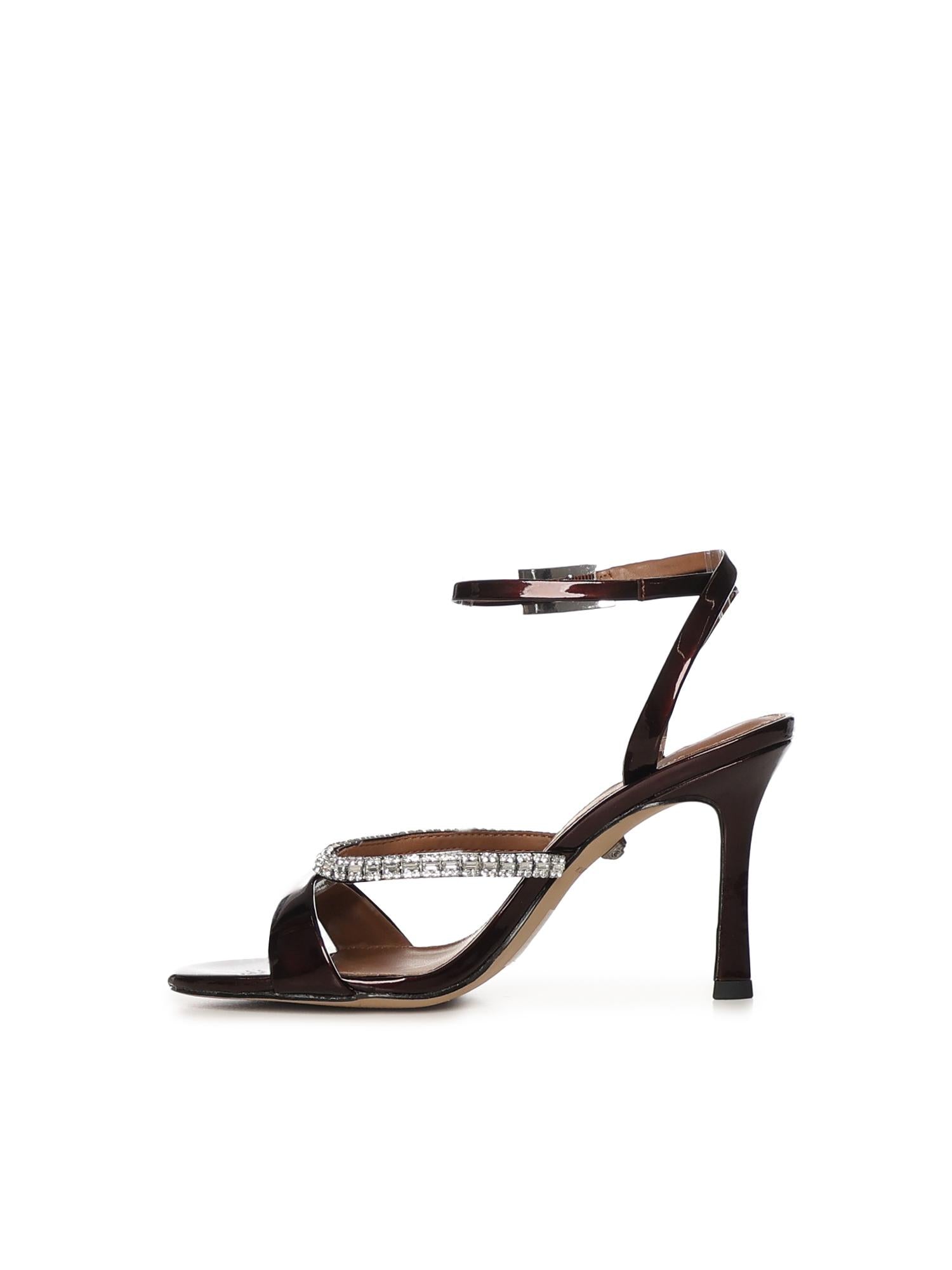 Sandali in vernice con cristalli 5393754309 WINE KURT GEIGER 