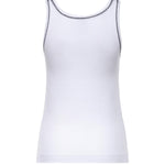 Canotta a costine con ricamo Love Birds 106816 A3ALZZ1 PINKO 