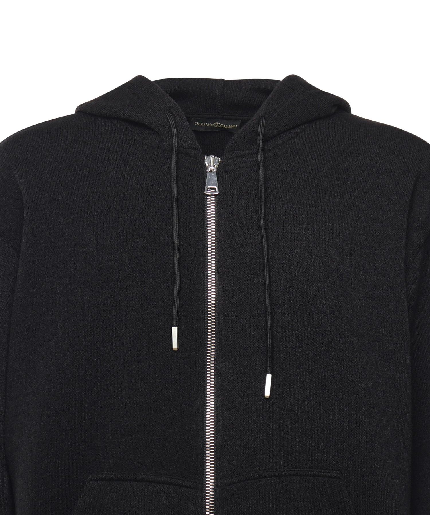 Felpa Hugel con zip HUGEL NERO GIULIANO GALIANO 
