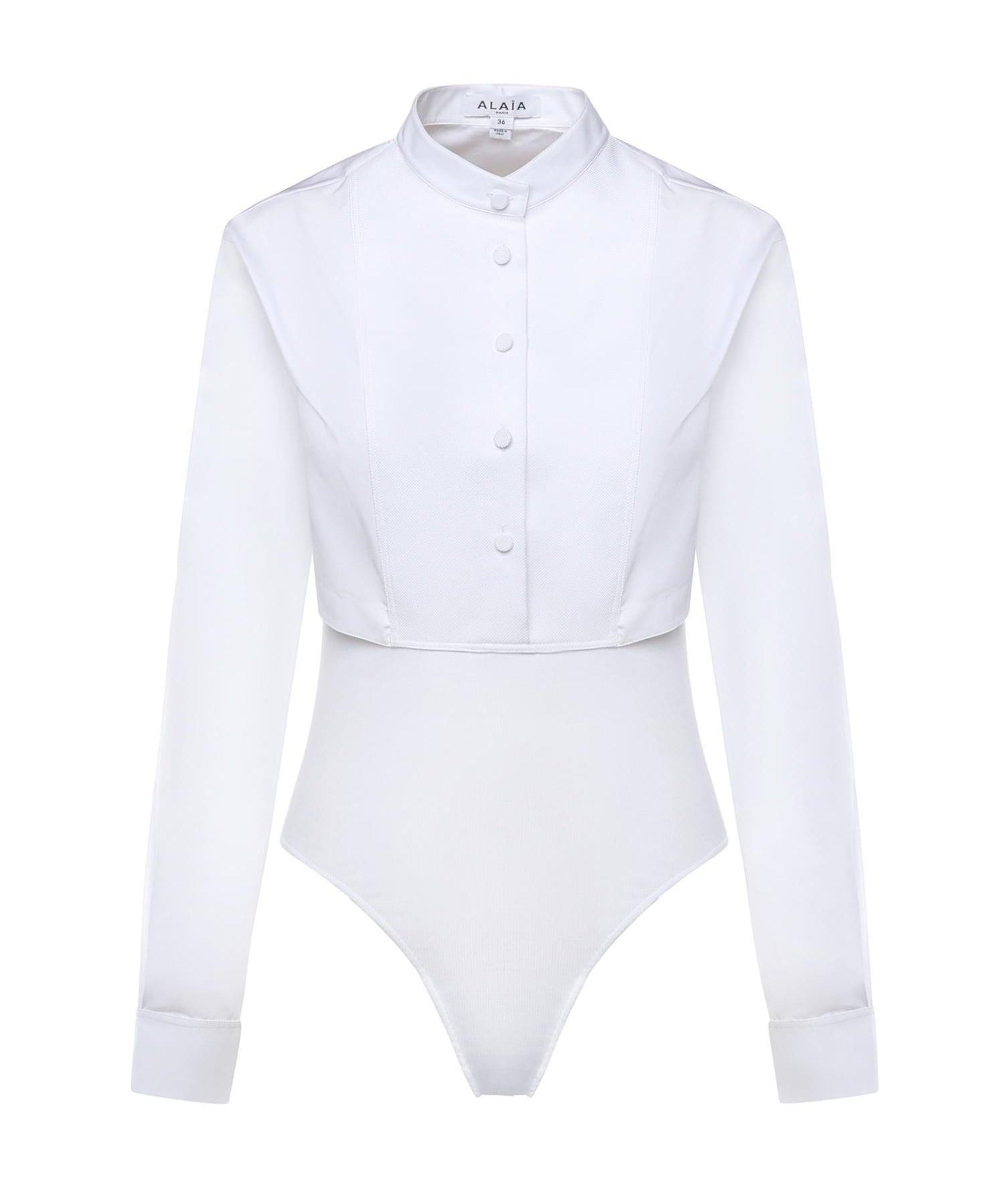 Body-camicia in popeline di cotone AA9B0416T611C 000 ALAIA 
