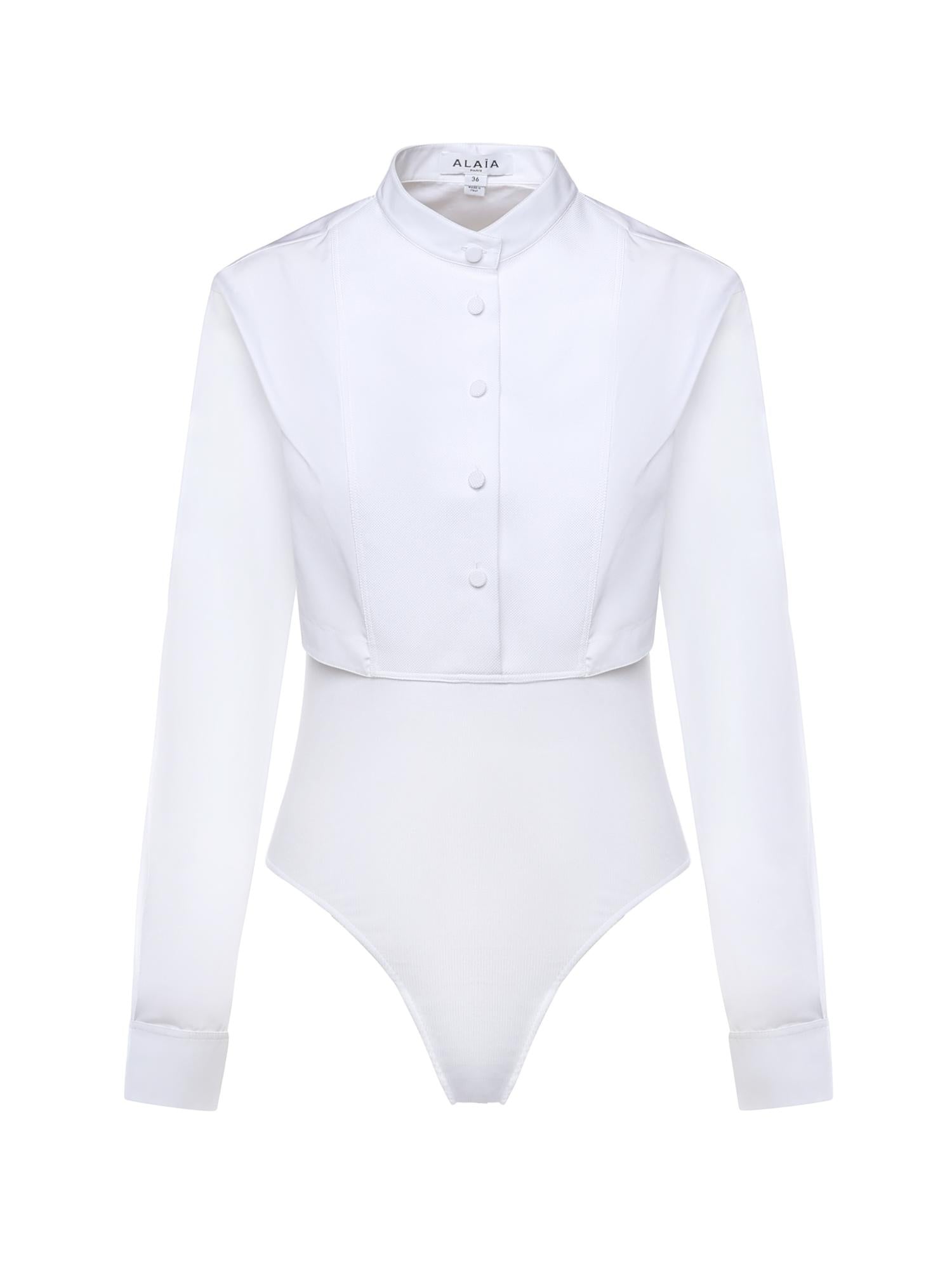 Body-camicia in popeline di cotone AA9B0416T611C 000 ALAIA 