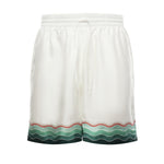 Pantaloncini in seta Montagne Ondulee<BR/> MPF25TR012 03 CASABLANCA 