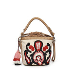 Secchiello Marilena con logo 73BS9NA02 MARILENACUOIO/MULTICOLOR V° 73 