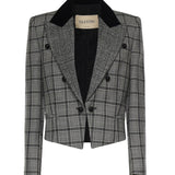 Giacca in lana motivo check 8B3CE585 9W7C1W VALENTINO GARAVANI 