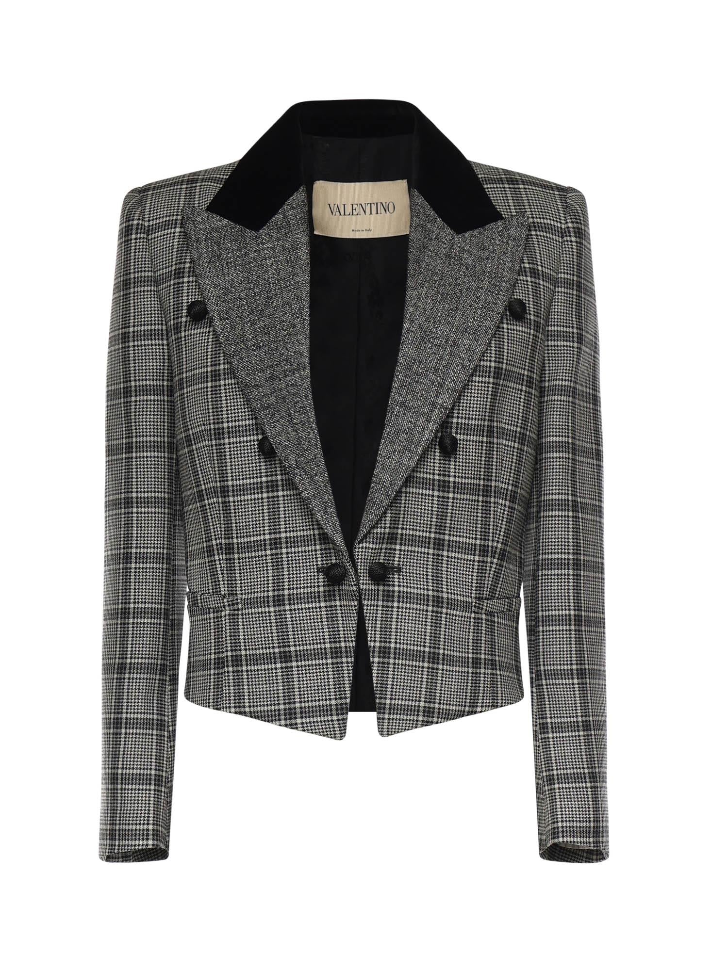 Giacca in lana motivo check 8B3CE585 9W7C1W VALENTINO GARAVANI 