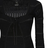 Polo maniche lunghe con riga metallizzata 104734 A2FCZ99 PINKO 