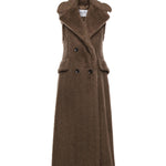 Cappotto smanicato in Teddy di alpaca e lana 2521276223600 004 MAX MARA 