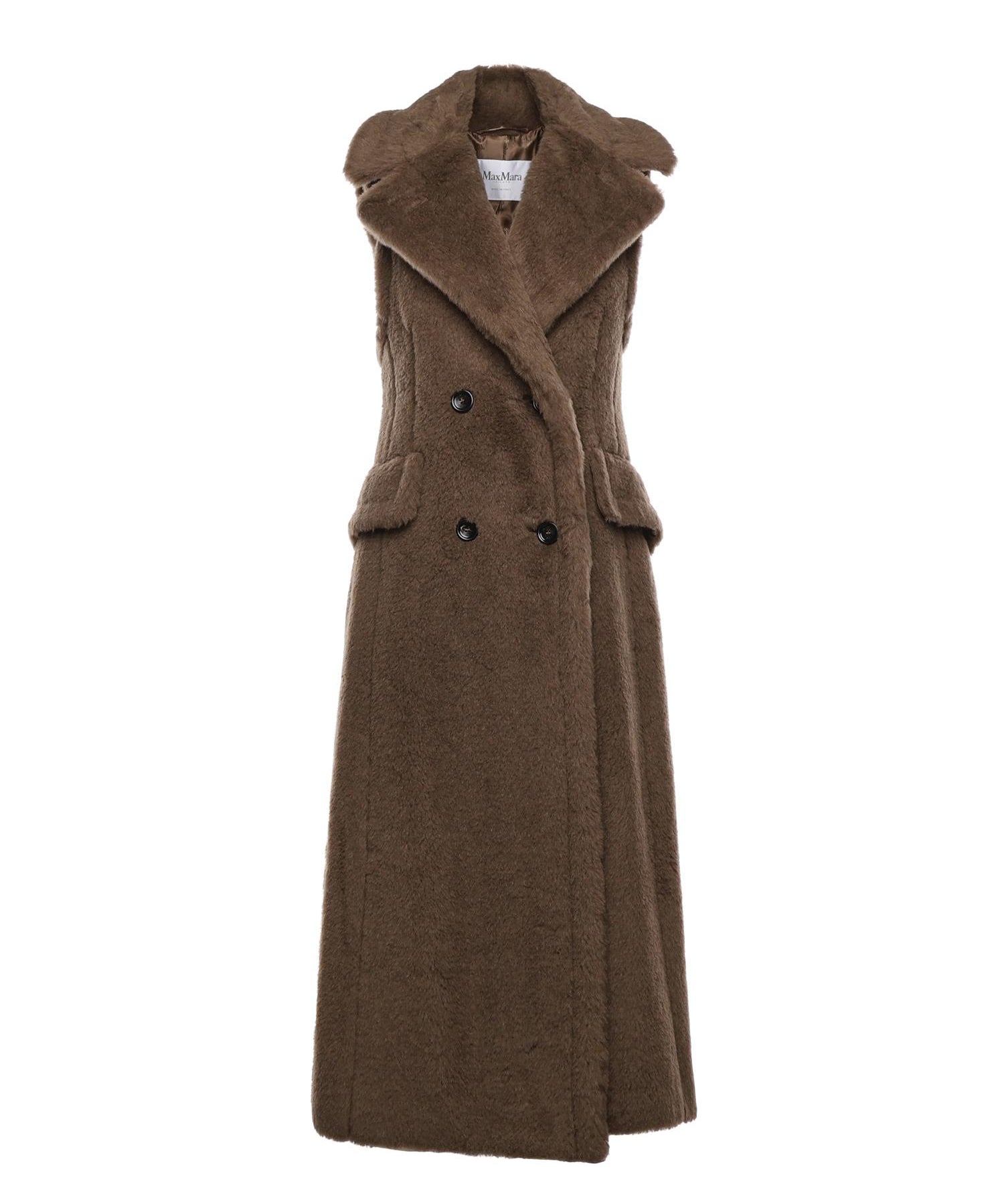 Cappotto smanicato in Teddy di alpaca e lana 2521276223600 004 MAX MARA 