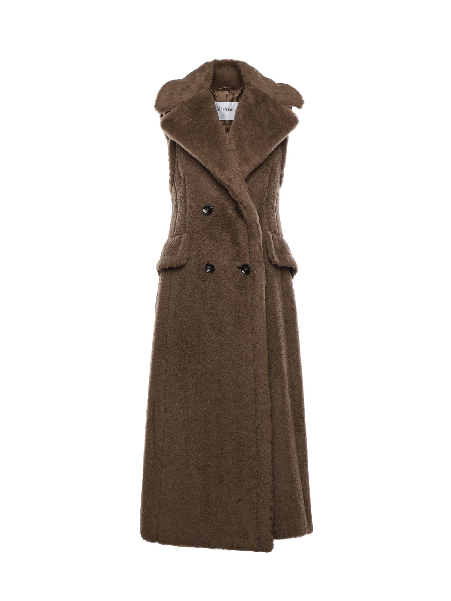Cappotto smanicato in Teddy di alpaca e lana 2521276223600 004 MAX MARA 