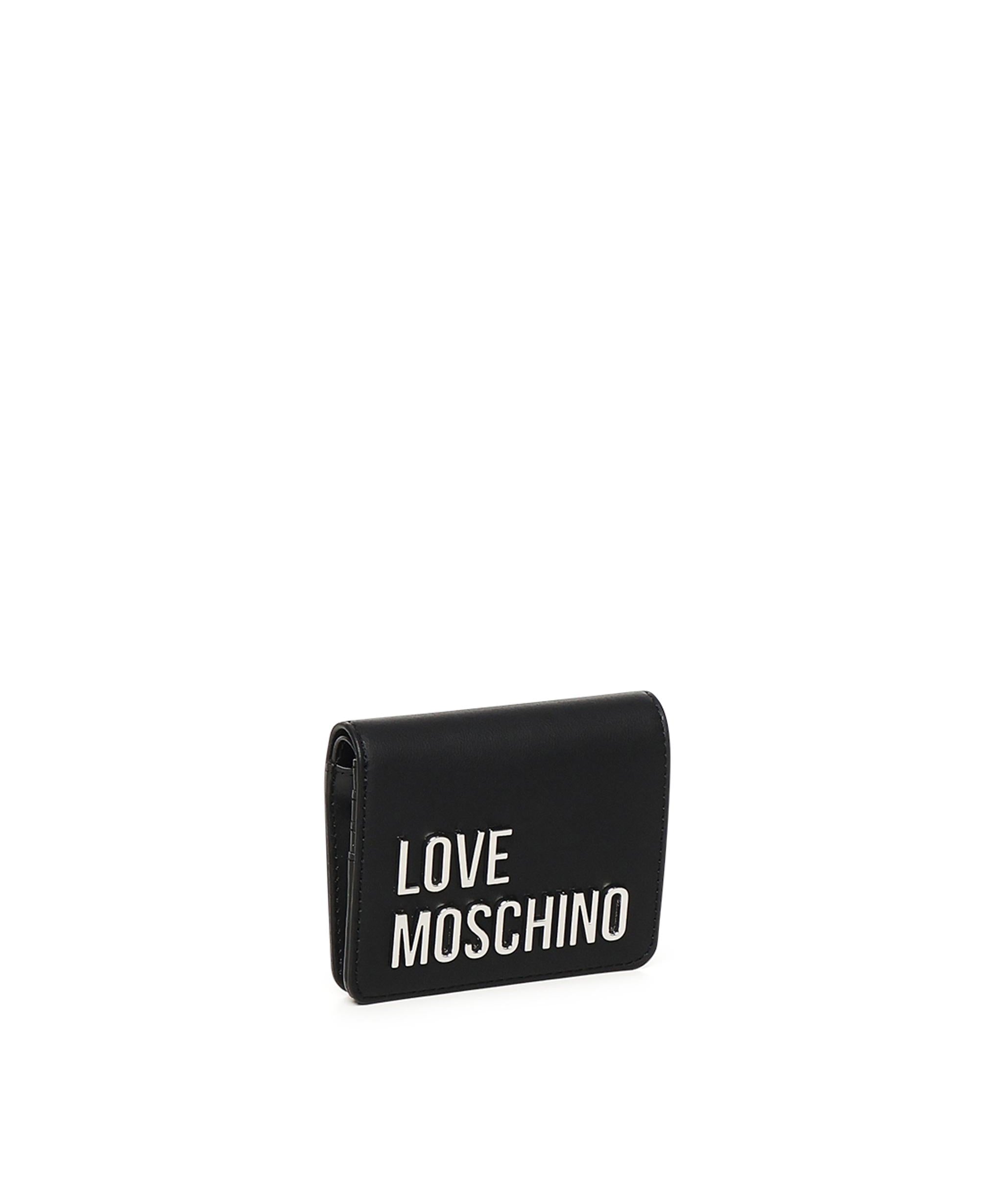 Portafoglio piccolo con logo JC5612PP1MKD0 00B LOVE MOSCHINO 