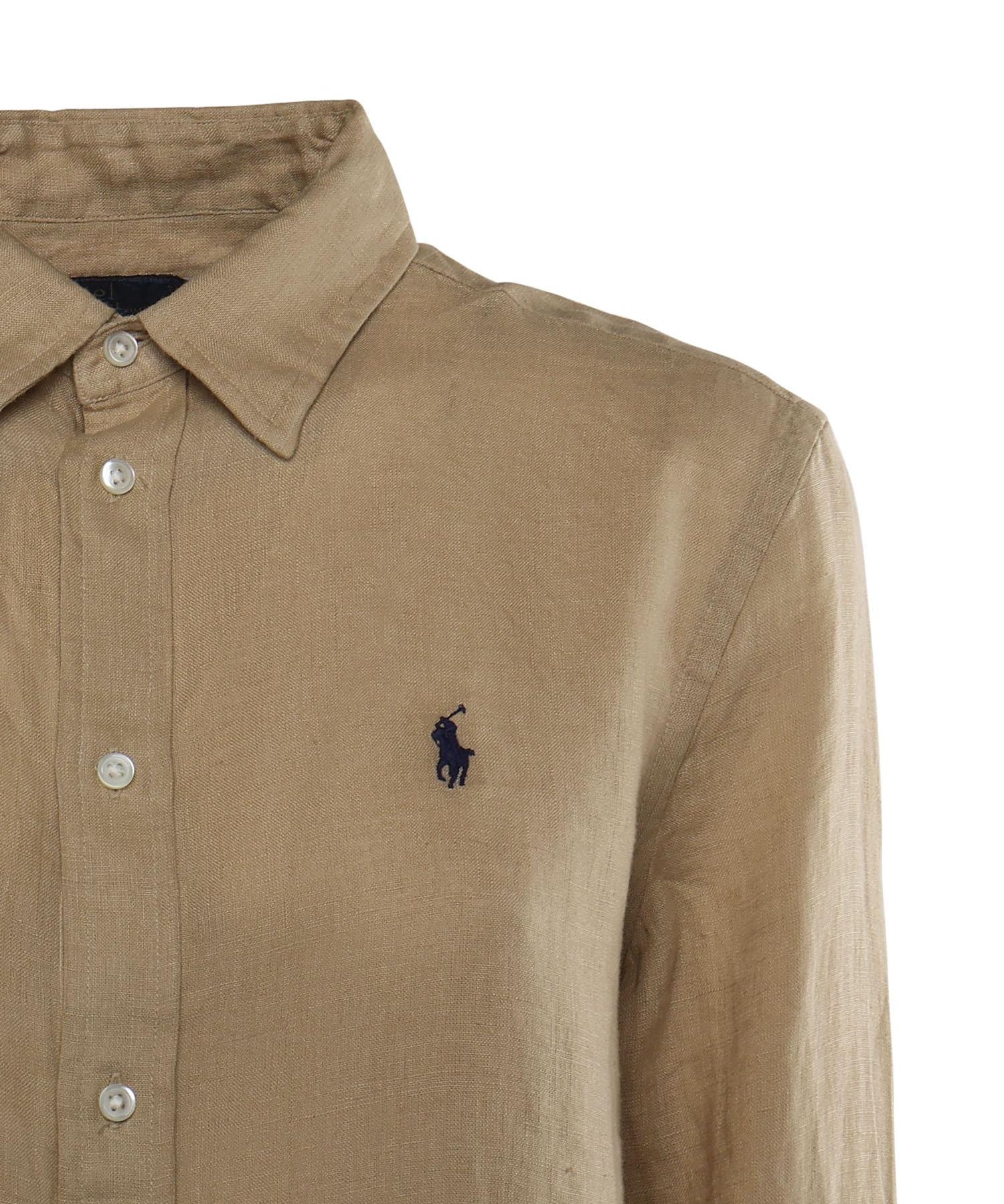 Camicia in lino con logo 211970730 506 POLO RALPH LAUREN 