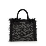 Borsa Vanity in canvas con stampa zebrata e strass VANI001 00629L MC2 SAINT BARTH 