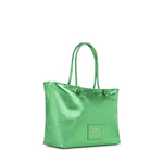 Borsa shopping in pelle con logo 73BP9VT01 LOLLI POPPOP GREEN V° 73 