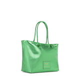 Borsa shopping in pelle con logo 73BP9VT01 LOLLI POPPOP GREEN V° 73 
