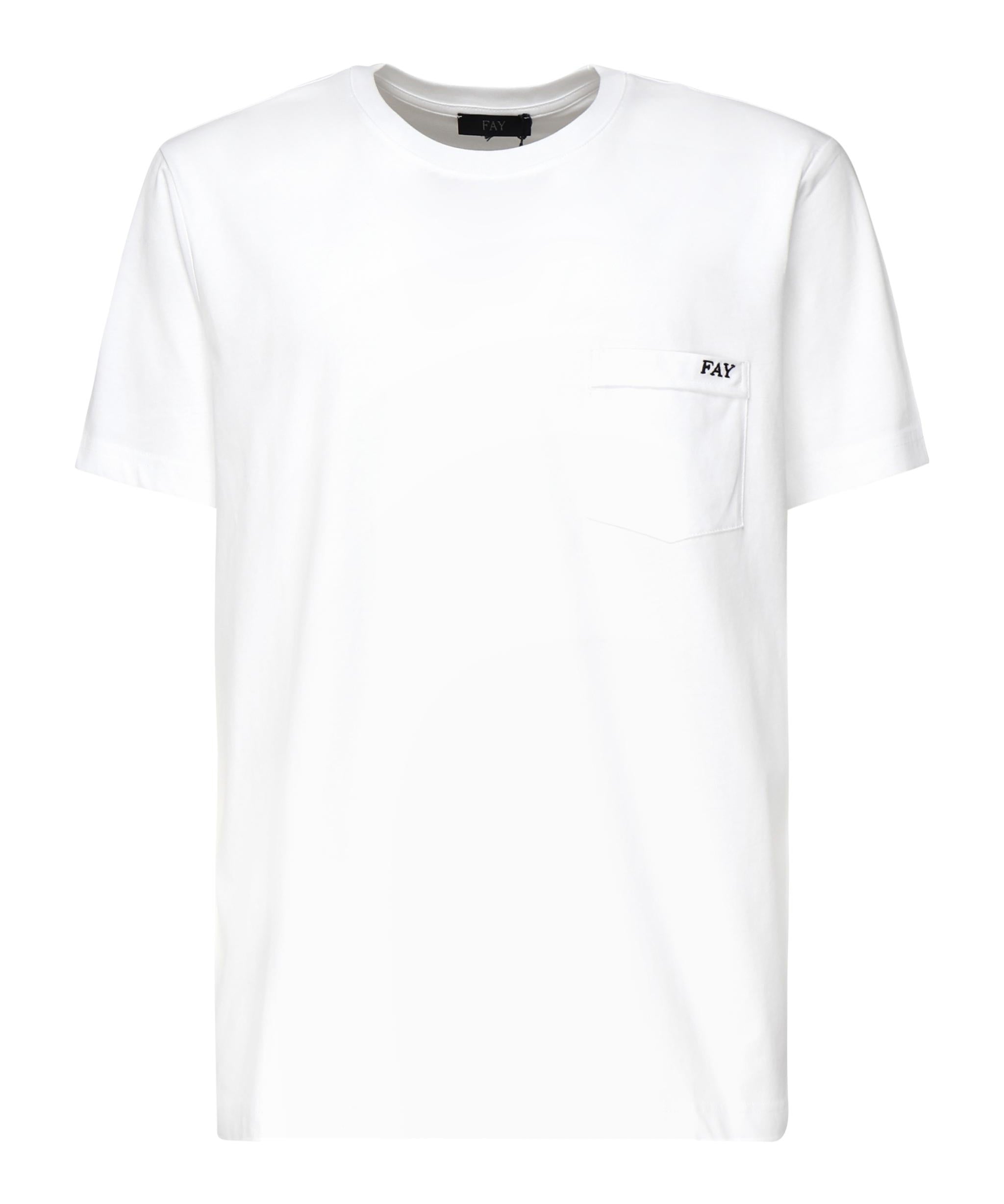T-shirt con logo ricamato NPMB3501280UCX B001 FAY 