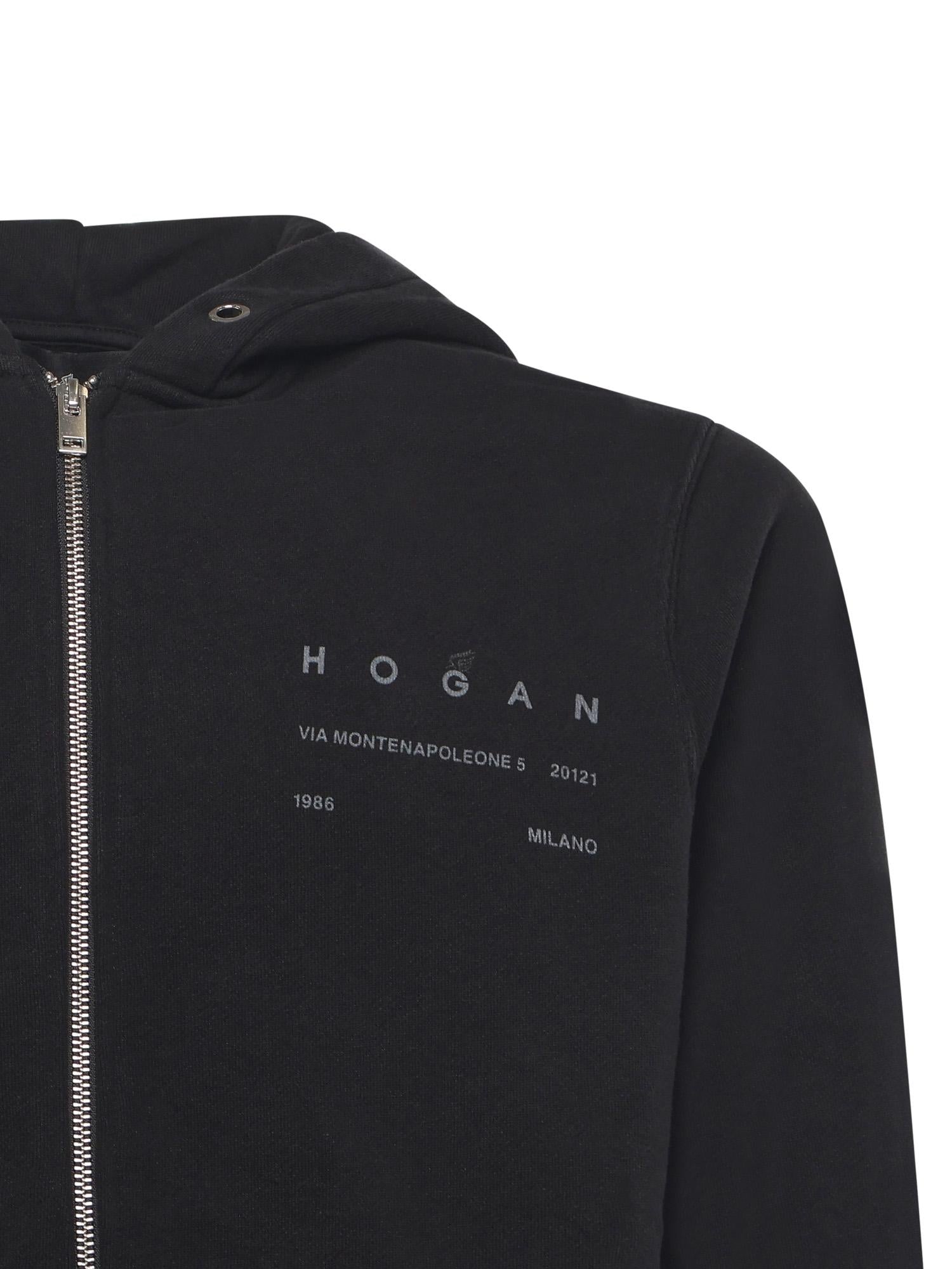 Felpa con zip in cotone KQMB551203TXUY B999 HOGAN 