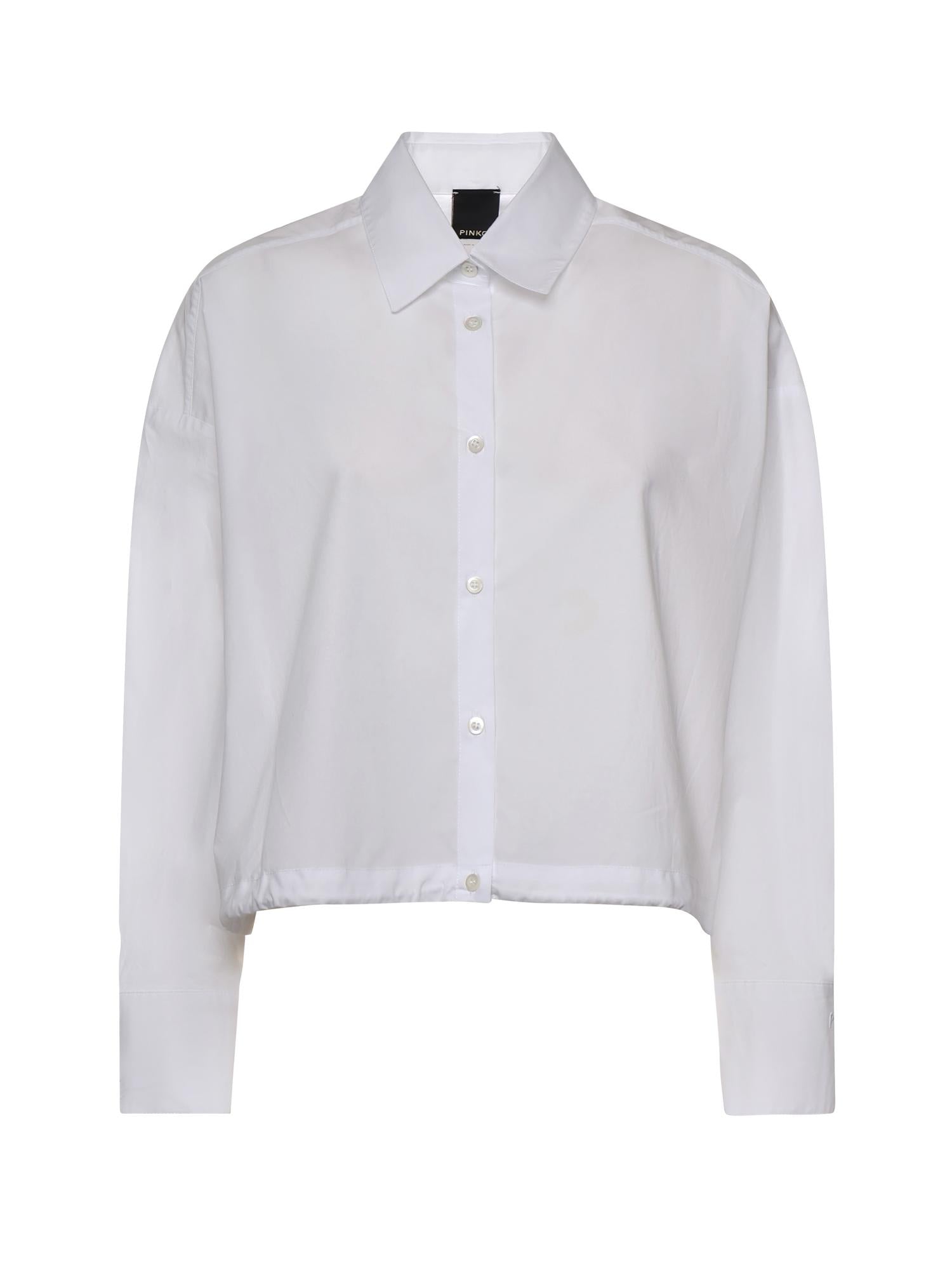 Camicia cropped in cotone 106249 A32LZ04 PINKO 