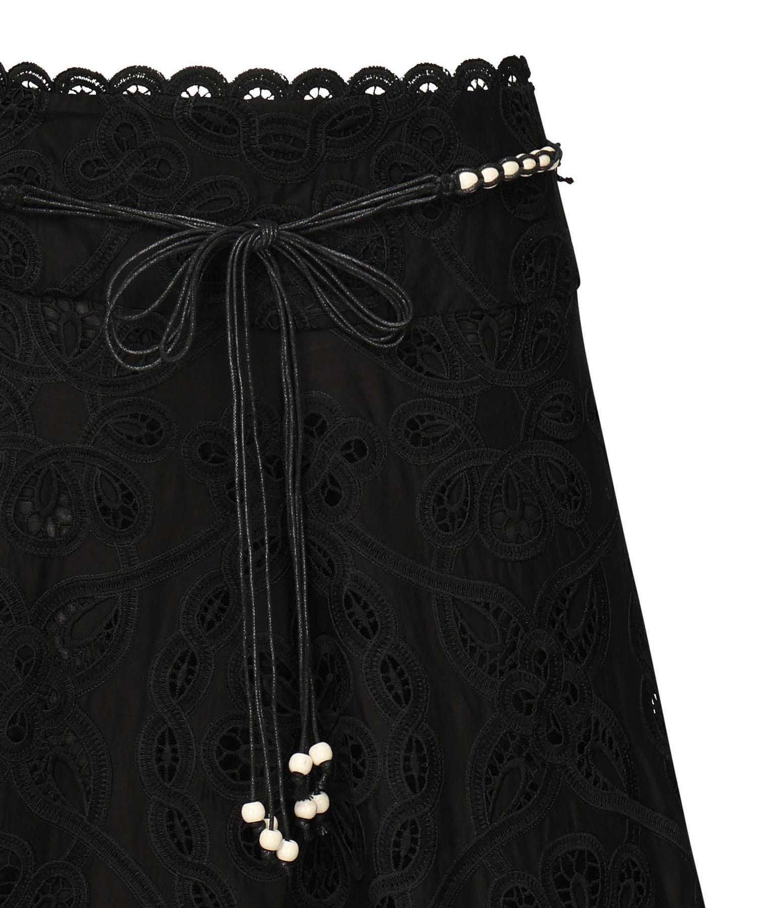 Gonna midi Rhiannon con ricamo 4248SSS251 BLK ZIMMERMANN 