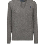 Maglia con scollo a V e logo<BR/> 211971866 500 POLO RALPH LAUREN 