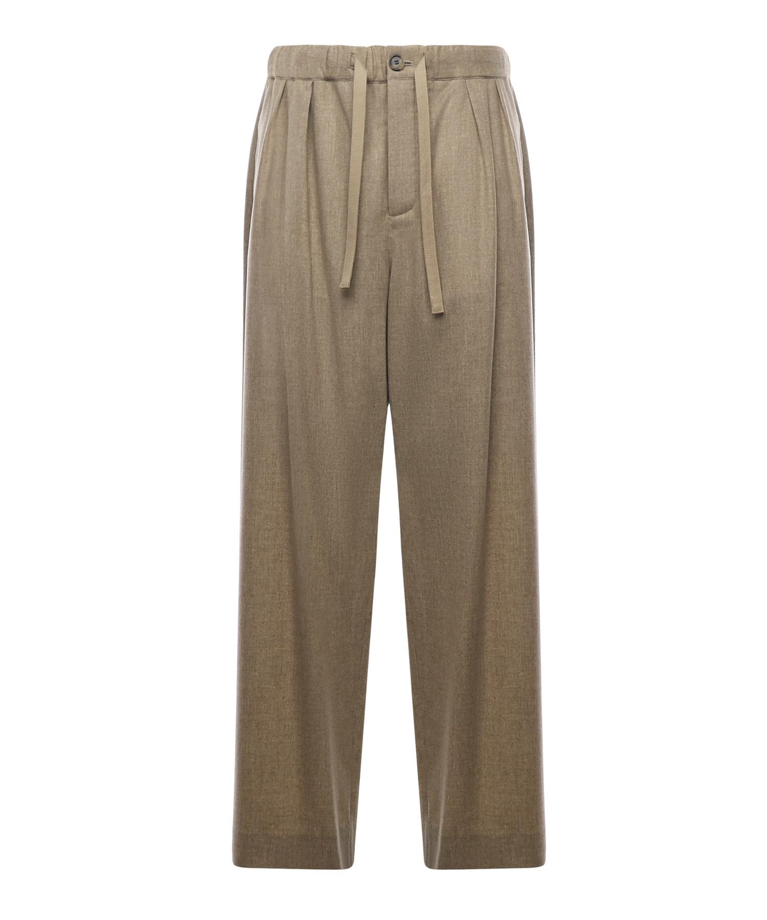 Pantaloni con coulisse in lana e cashmere H526Y04WHA 8586 LOEWE 