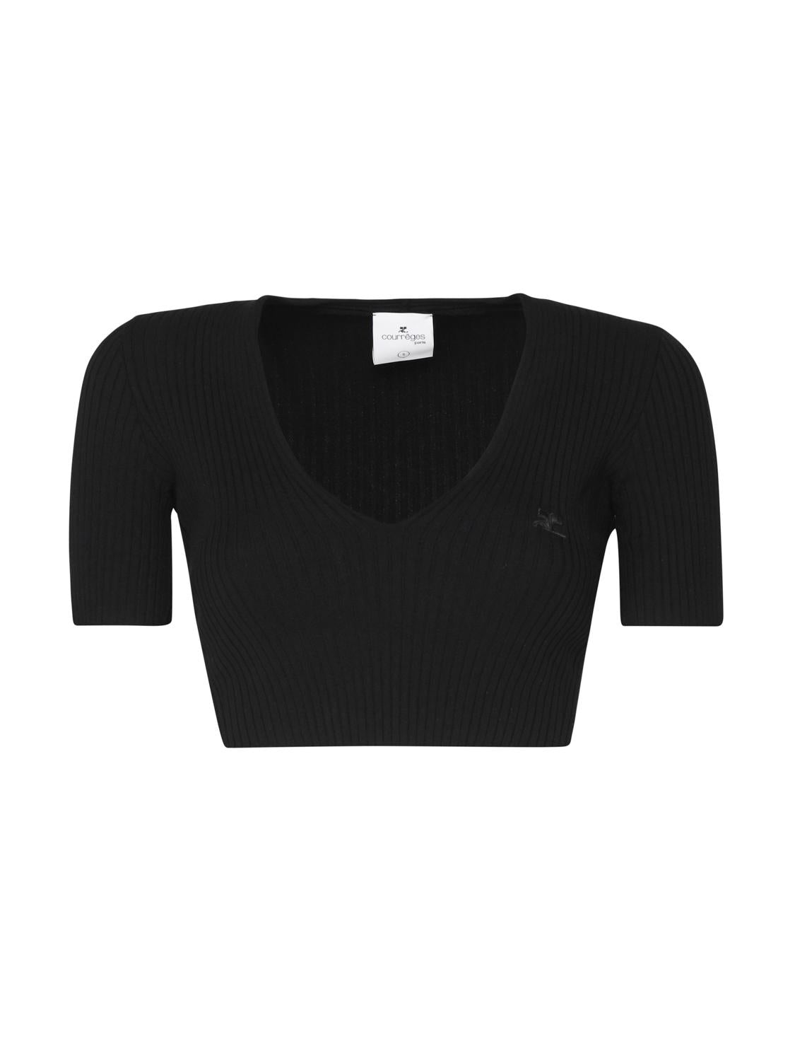 Crop top in cotone 224MPU164FI0001 -9999 COURREGES 