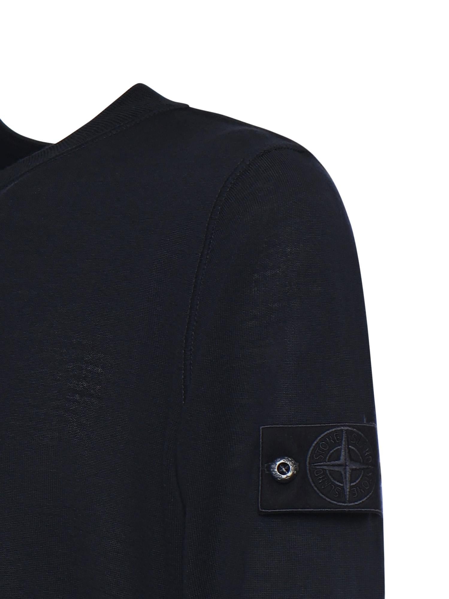 Maglione girocollo in lana con logo L1S155100074 S00FCV0020 STONE ISLAND 