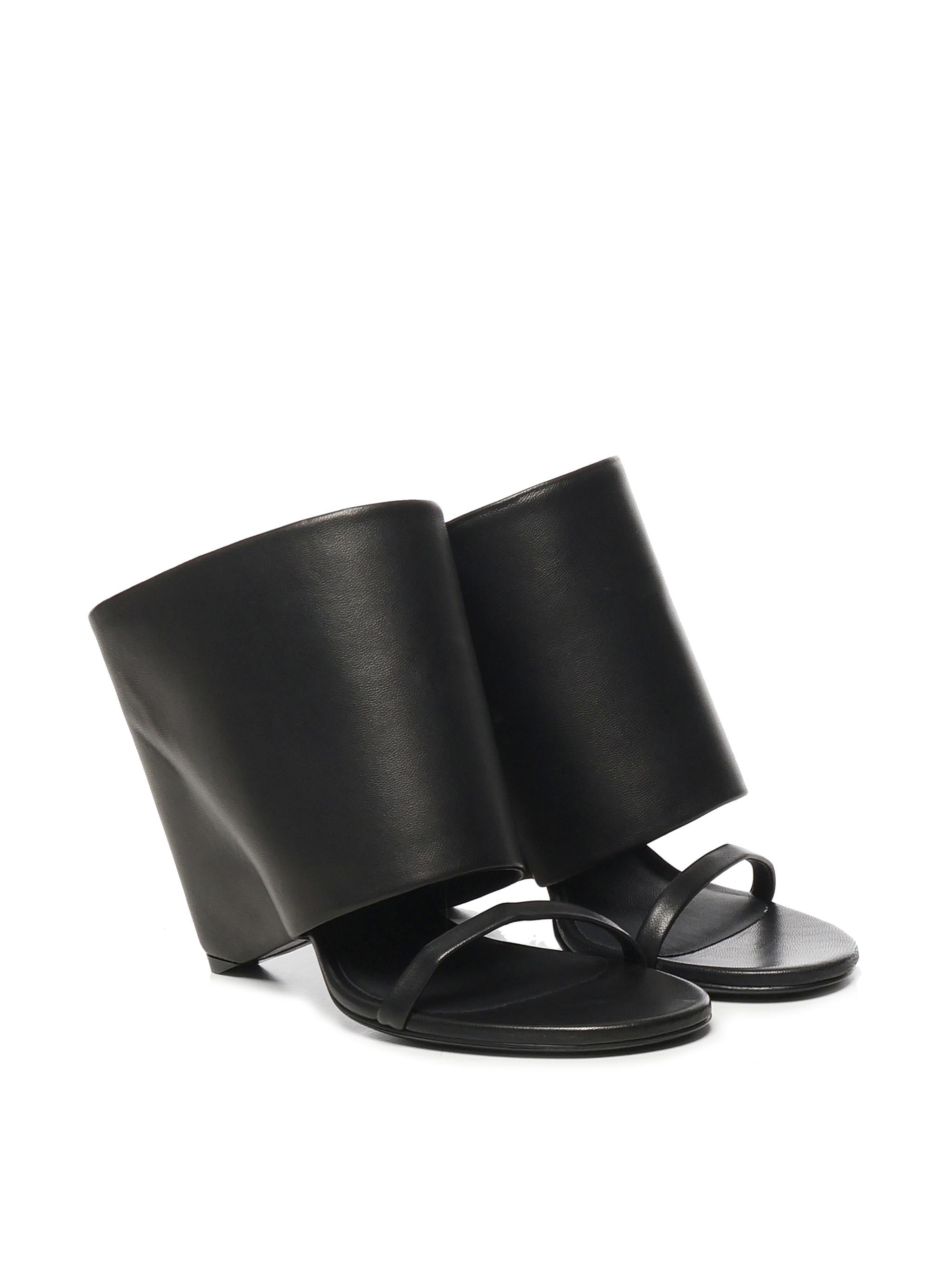 Mules in pelle con zeppa 225SSD037AG0030 9999 COURREGES 