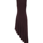 Abito asimmetrico in jersey fluido AA9R3005J090C 332 ALAIA 